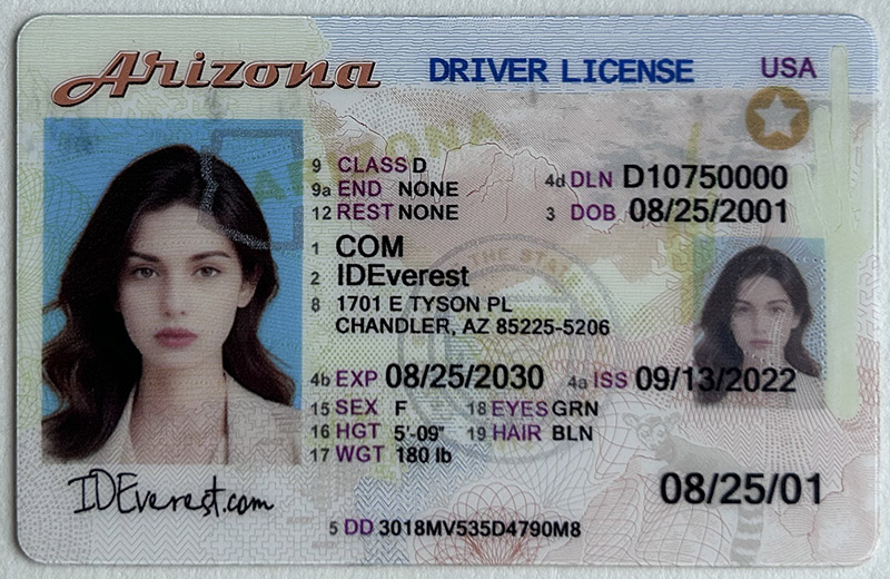 Authentic Scannable Arizona Fake ID